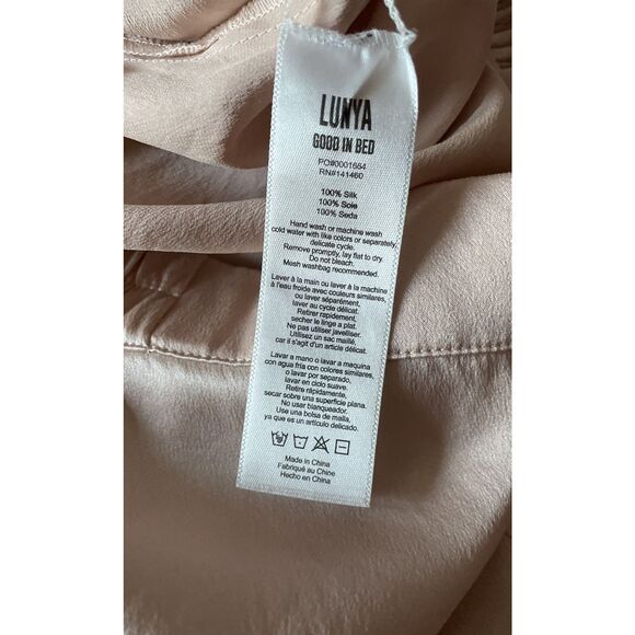 New Lunya Washable Silk Sleep Pajama Shorts in Delicate Pink size Large - Picture 5 of 7